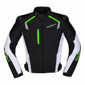 kurtka-motocyklowa-modeka-lineos-czarna-biała-zielona-odzież-motocyklowa-warszawa-monsterbike-pl